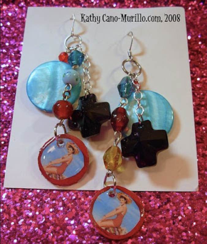 chain and charm earrings